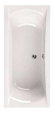 Calmwaters Badewanne Modern Curved, (1-tlg), Weiß, 180 x 80 cm, Acryl, Duobadewanne für zwei Personen, 02SL3317