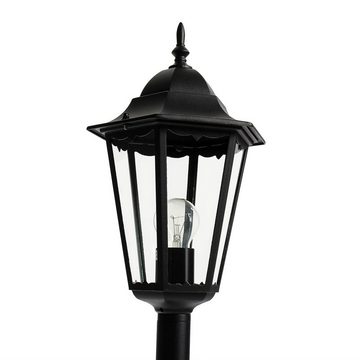Licht-Erlebnisse Außen-Stehlampe BRISTOL, ohne Leuchtmittel, Stehleuchte Schwarz für außen Rustikal Gartenlampe