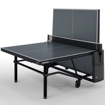 Sponeta Tischtennisplatte Sponeta Design Line Indoor "SDL Black Indoor", 4x Rollen Ø 125 mm mit Gummilauffläche