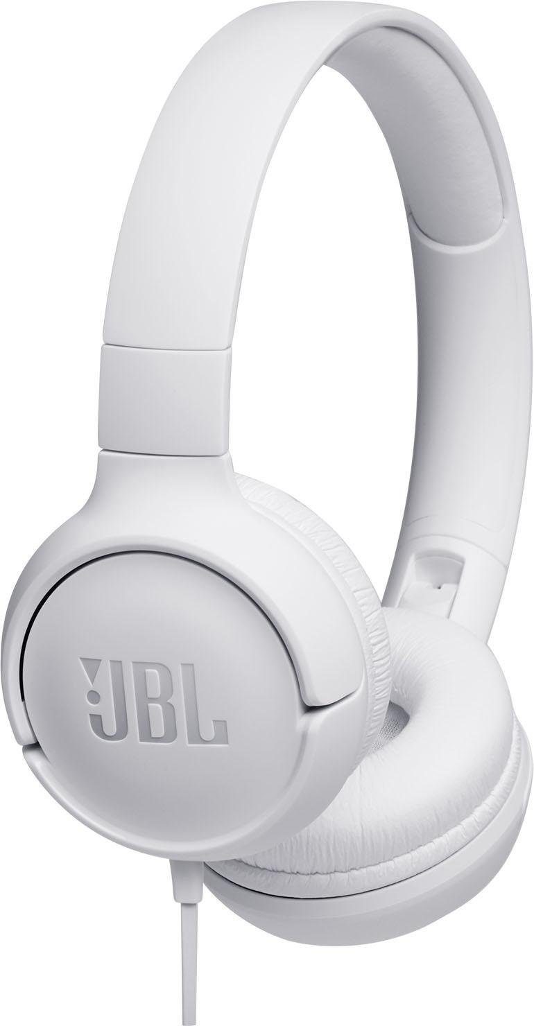 JBL TUNE 500 On-Ear-Kopfhörer Siri) (Sprachsteuerung, weiß Google Assistant