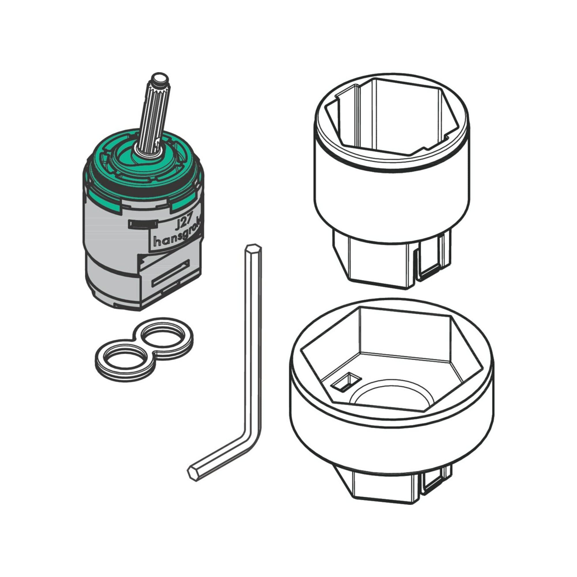 hansgrohe Badarmatur hansgrohe Joystick-Kartusche komplett
