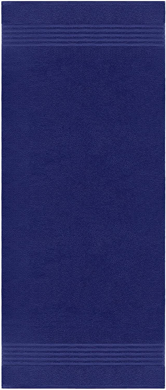 Lashuma Strandtücher London, Frottee Blau dunkelblau (1-St), Badehandtuch Marine weiches cm 85x200