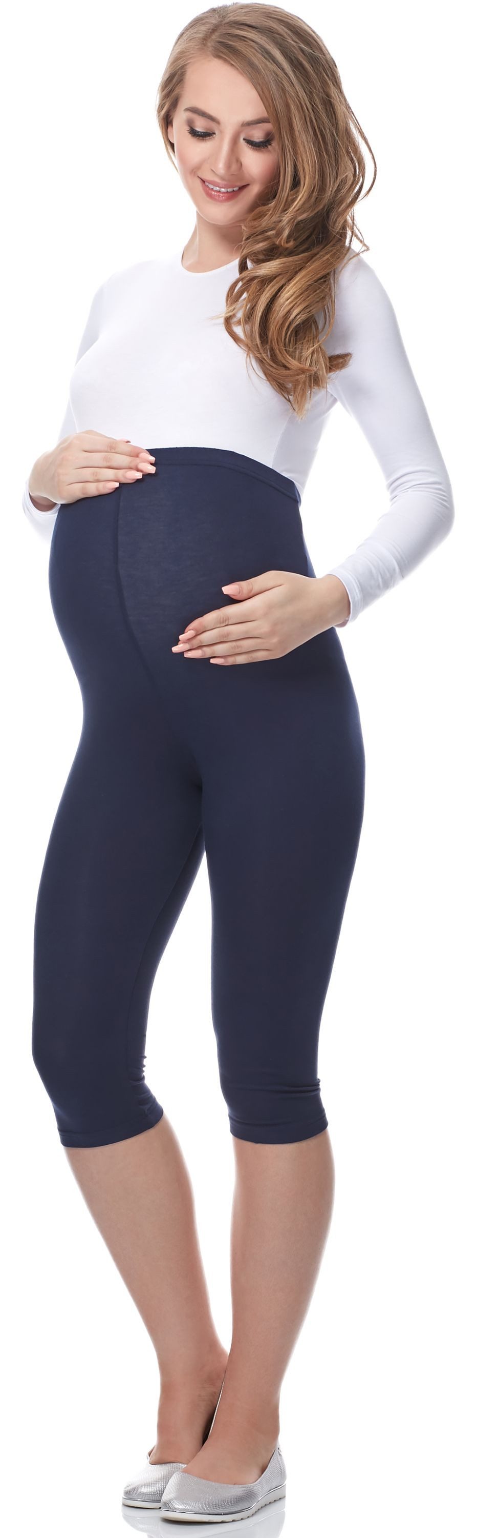Be Mammy Umstandsleggings Damen 3/4 Capri Schwangerschafts Hosen (1-tlg) aus Viskose