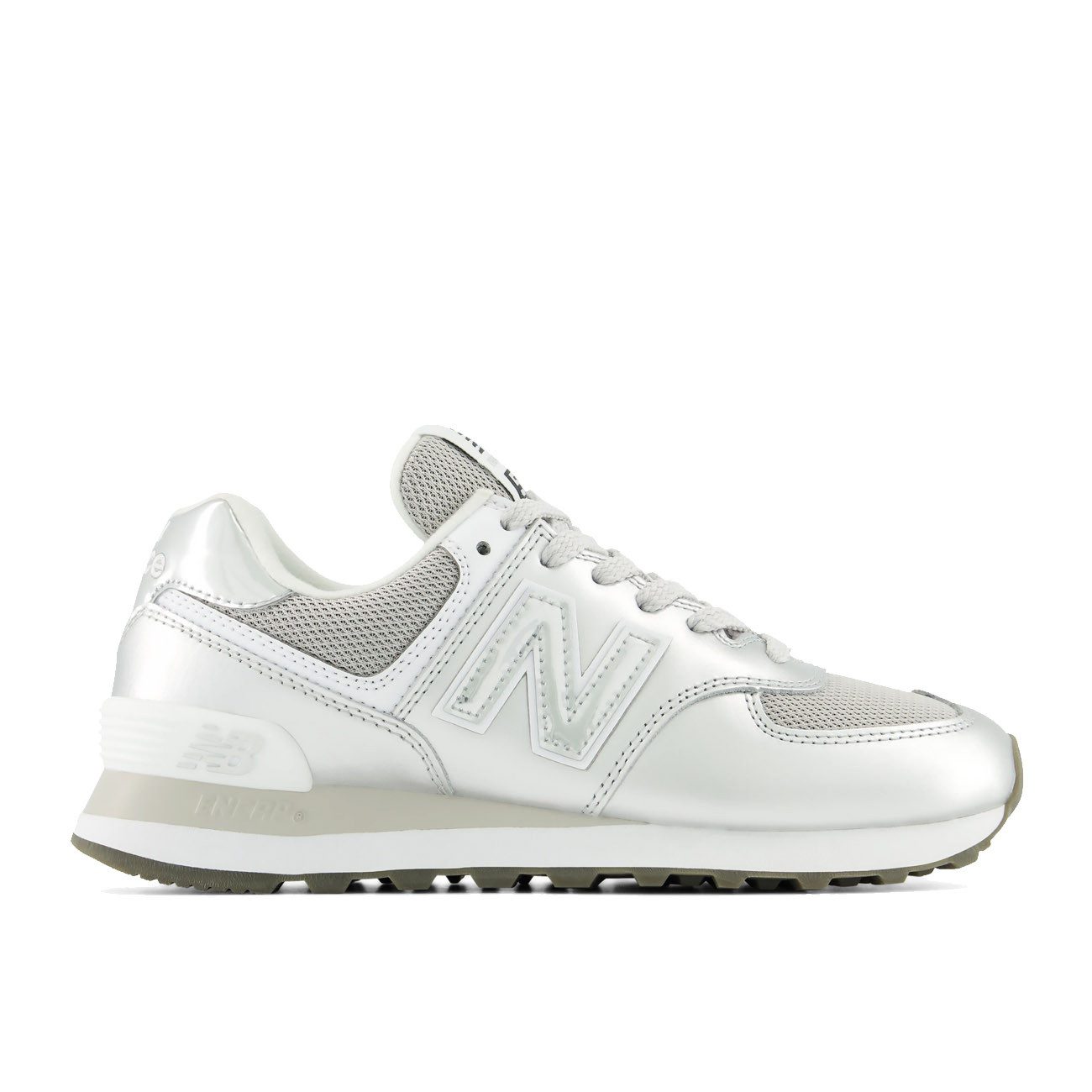 New Balance New Balance W574 428 Damen Silver Metallic White Sneaker