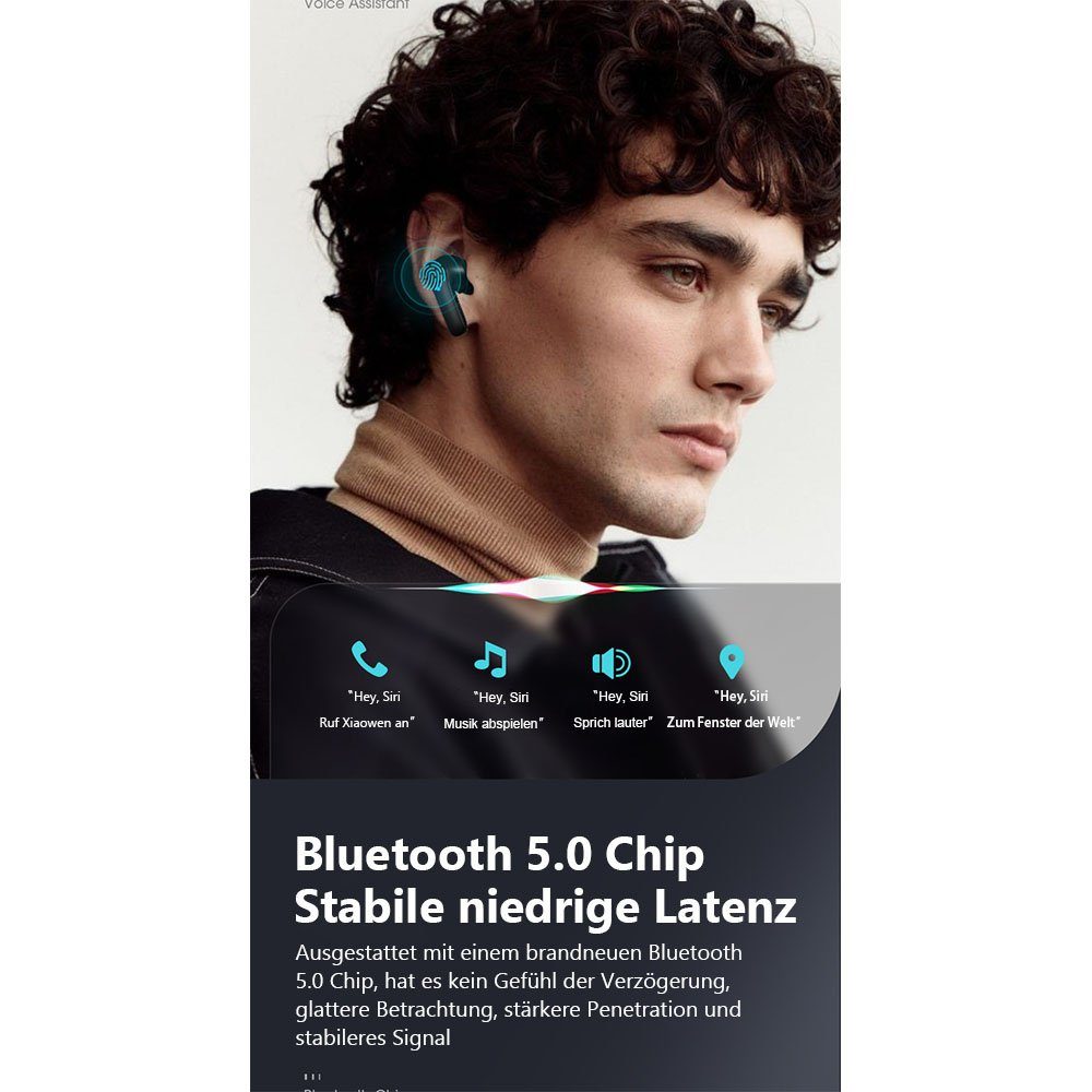 B11 Geräuschunterdrückung mit Bluetooth-Kopfhörer weiß ANC Sportkopfhörer MOUTEN Bluetooth-Kopfhörer