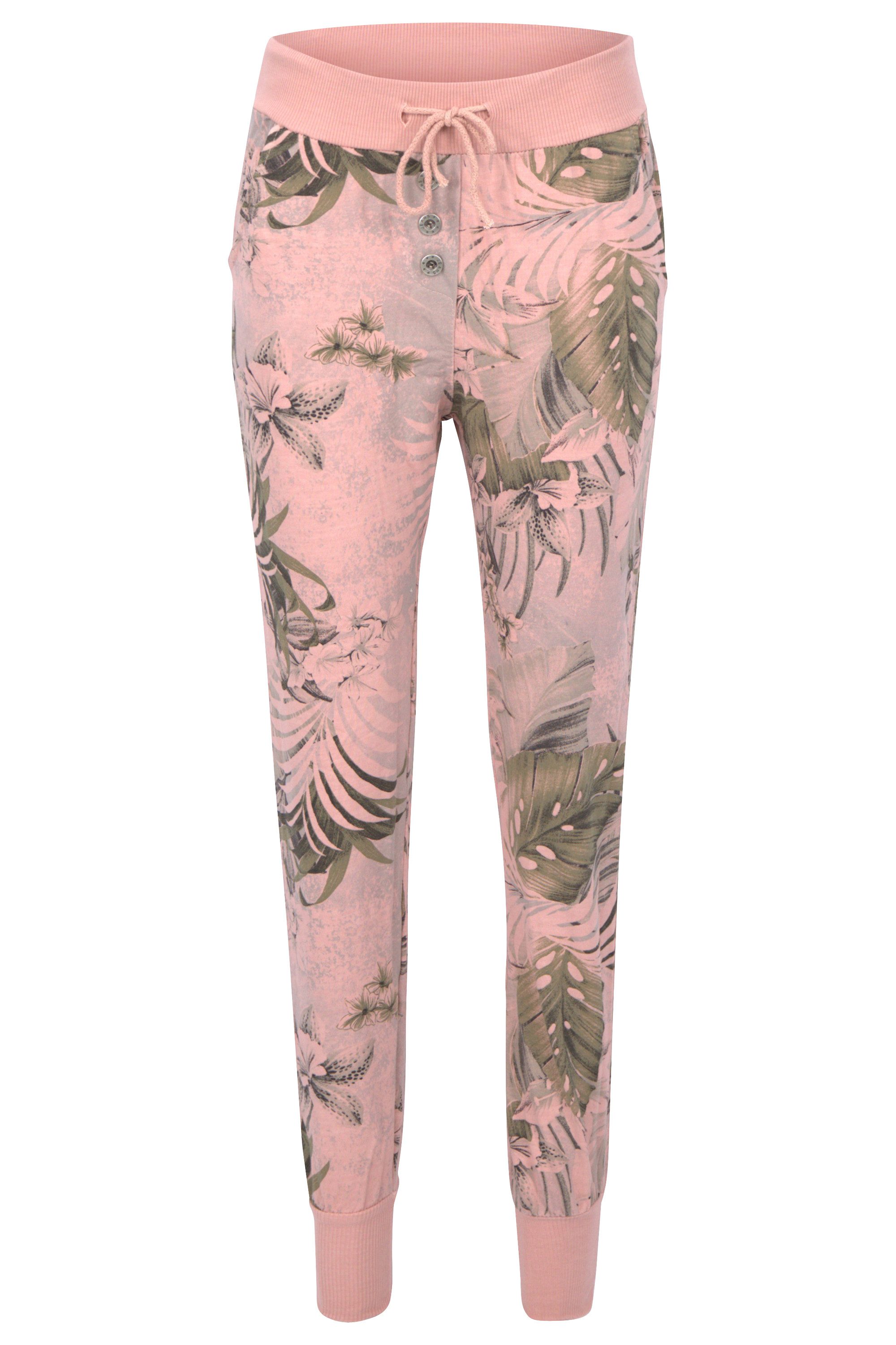 malito more than fashion Jogginghose malito Damen Jogginghose mit Jungle Print, Sporthose mit Muster, Sweatpants mit Jungelprint