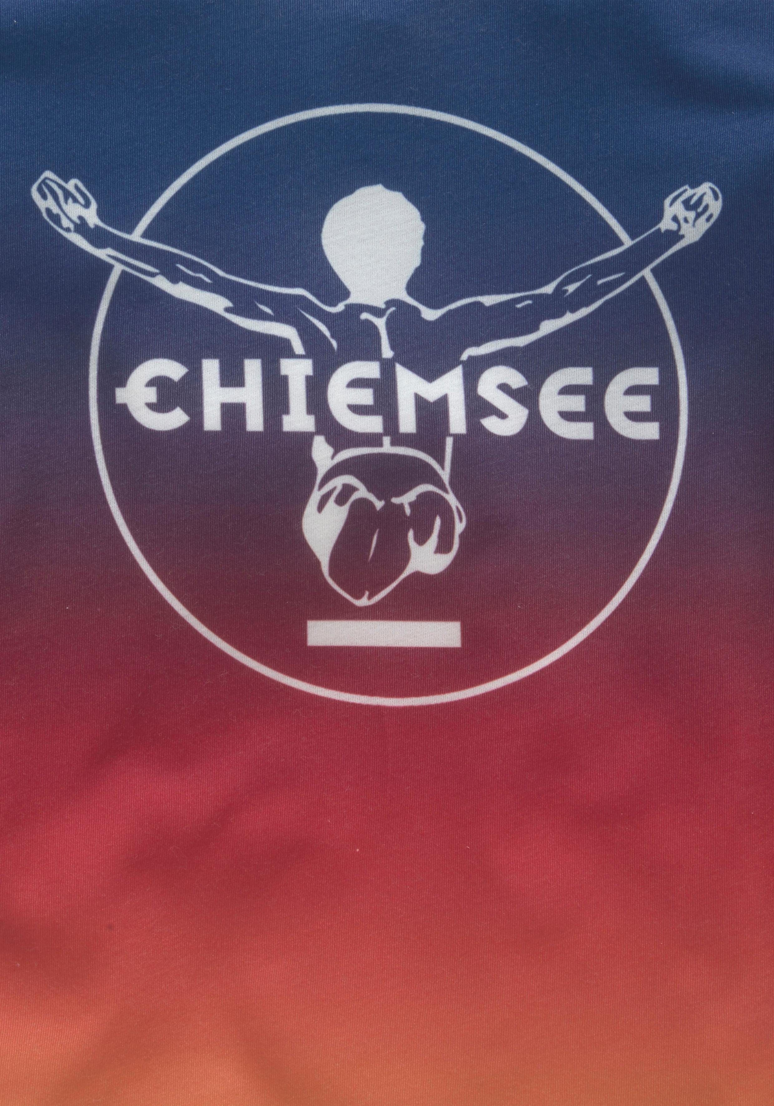 Chiemsee mit Druck T-Shirt vorn im Farbverlauf