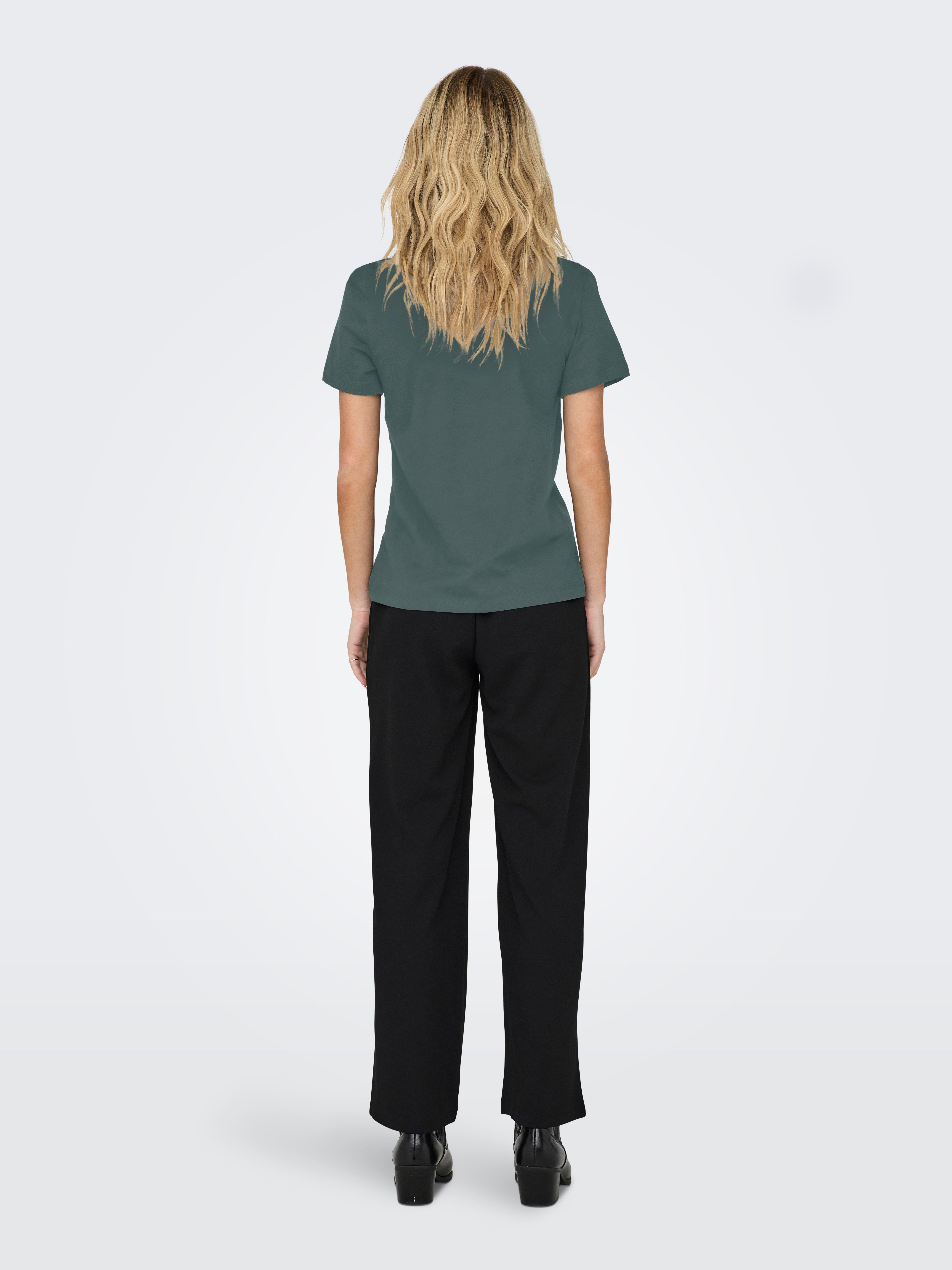 ONLY Kurzarmshirt ONLKITA LIFE REG S/S MIX TOP CS JRS EX. Baumwolle, regular fit