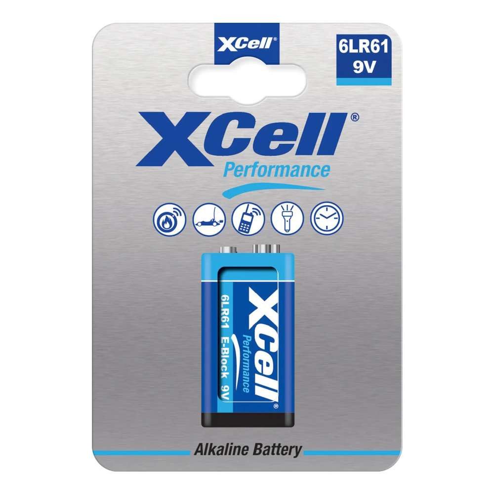 XCell XCell Performance Alkaline 6LR61 9V-Block Batterie 1er Blister Batterie