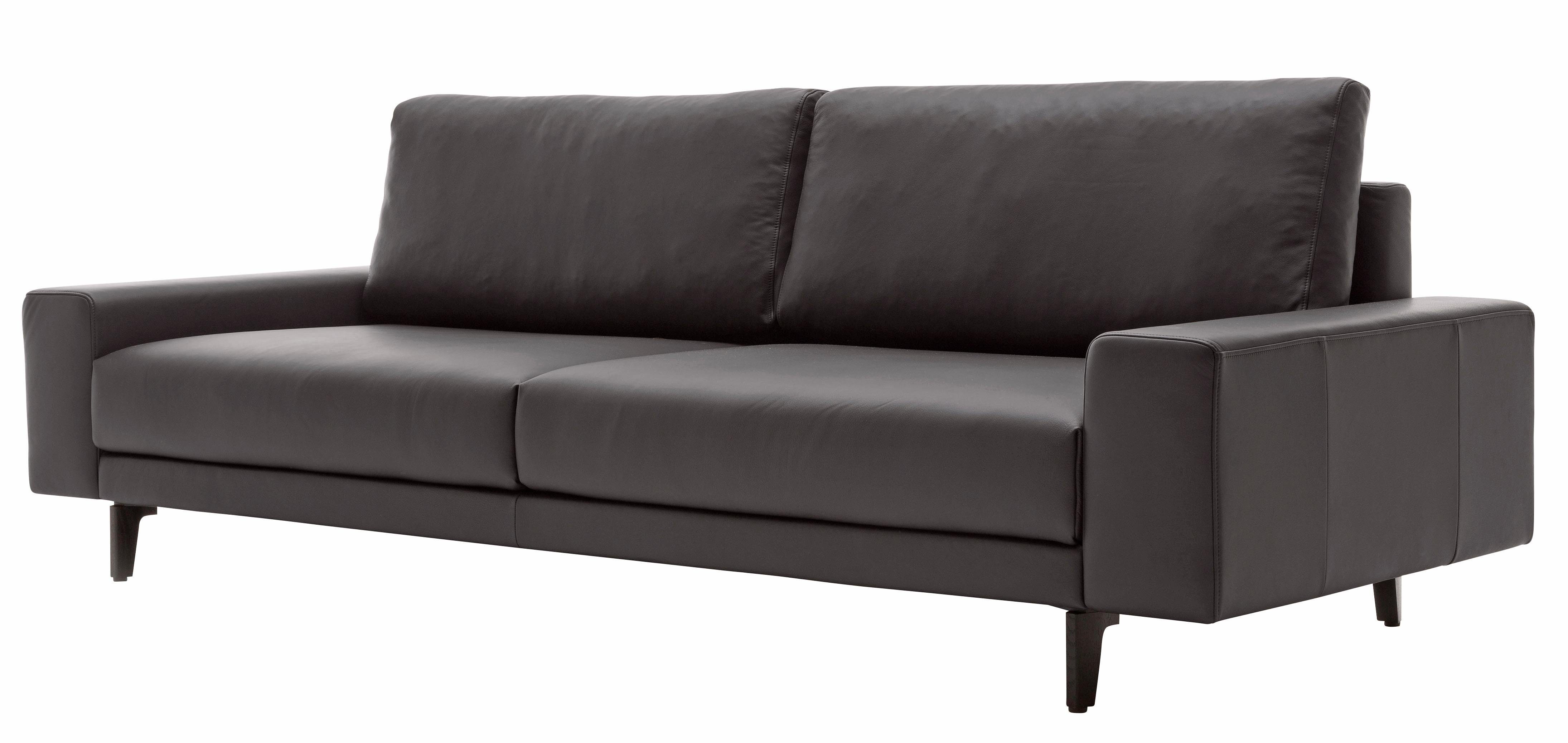 hülsta sofa 220 cm breit hs.450, Armlehne Breite niedrig, umbragrau, Alugussfüße in 3-Sitzer