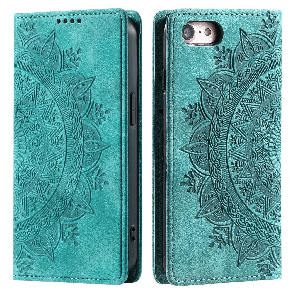 CoverKingz Handyhülle Hülle für Apple iPhone 16e Handyhülle Flip Case Cover Tasche Etui 15,5 cm (6,1 Zoll), Klapphülle Schutzhülle mit Kartenfach Schutztasche Motiv Mandala