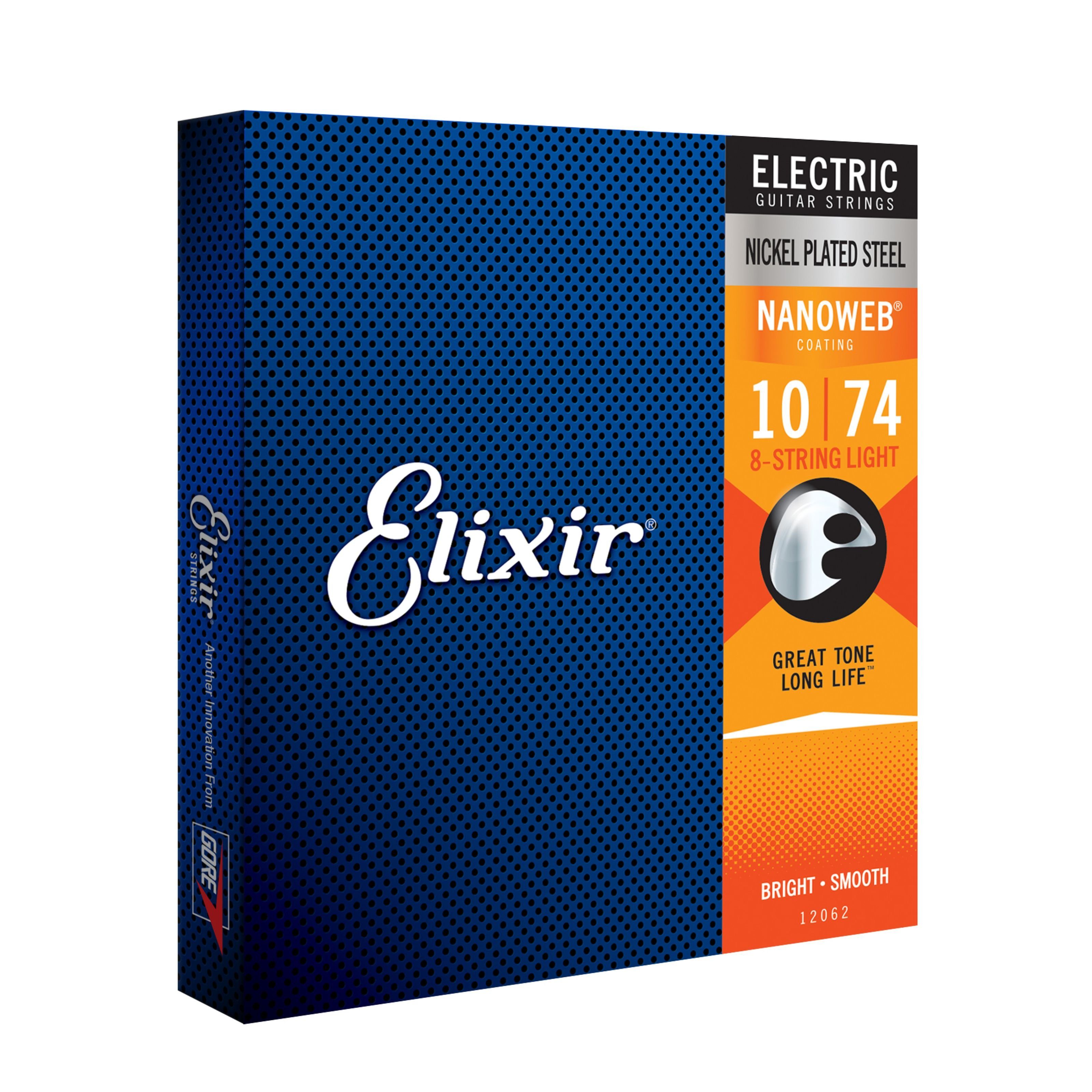 Elixir Saiten, 12062 Nanoweb Electric 8-String 10-74 - E-Gitarrensaiten