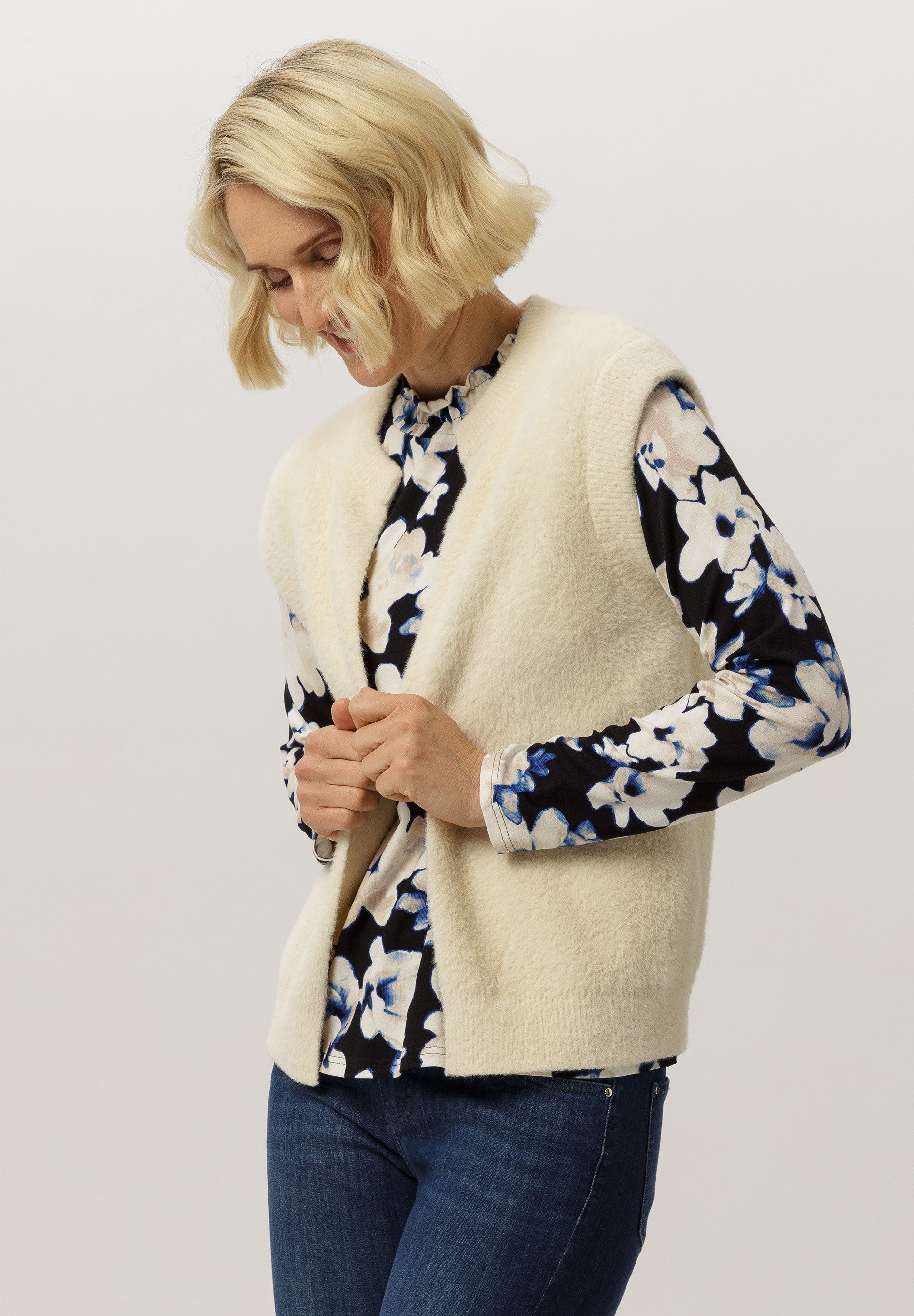 FRANK WALDER Strickweste mit offener Silhouette günstig online kaufen