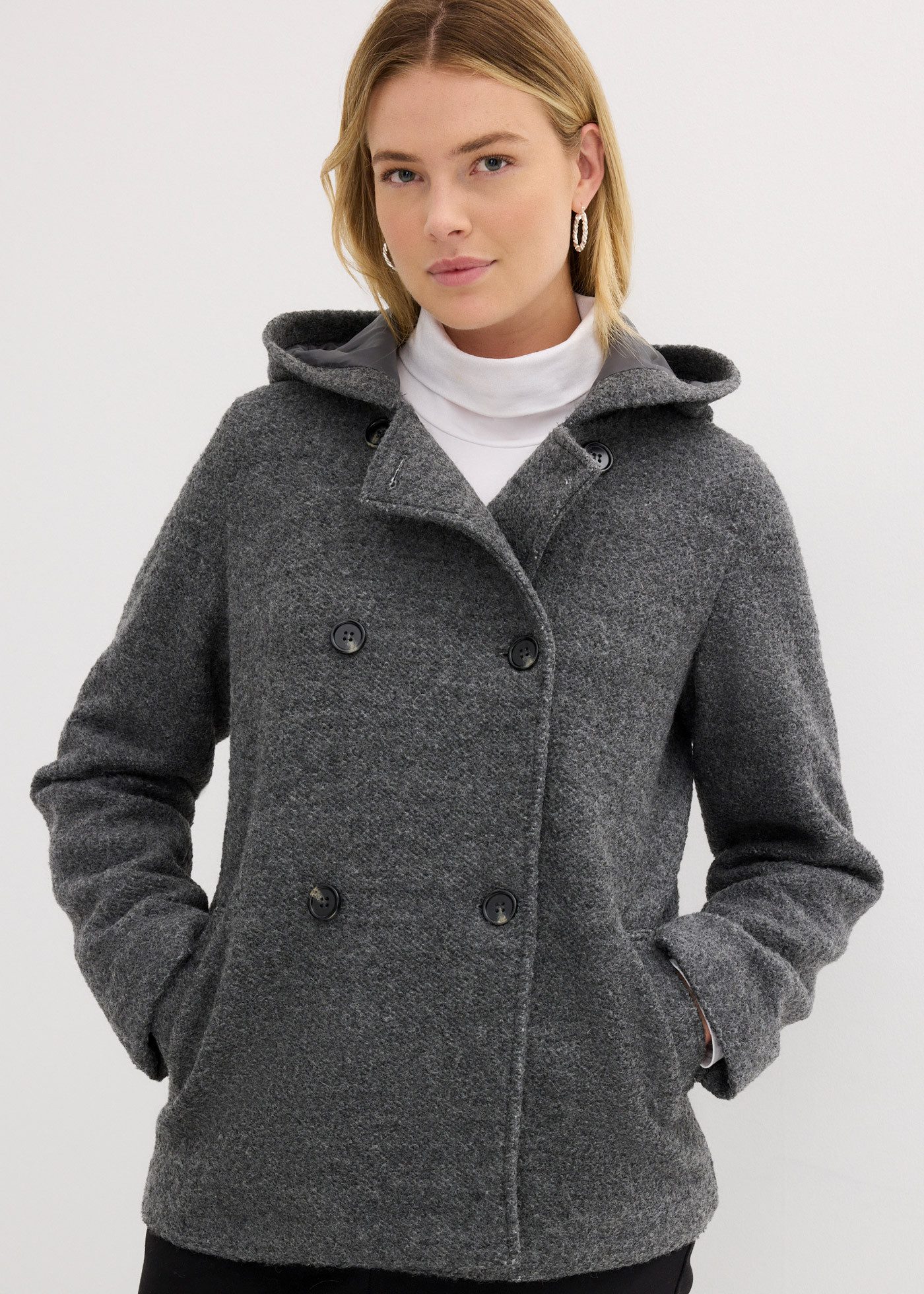bonprix Cabanjacke Cabanjacke aus kuscheligem Bouclé günstig online kaufen