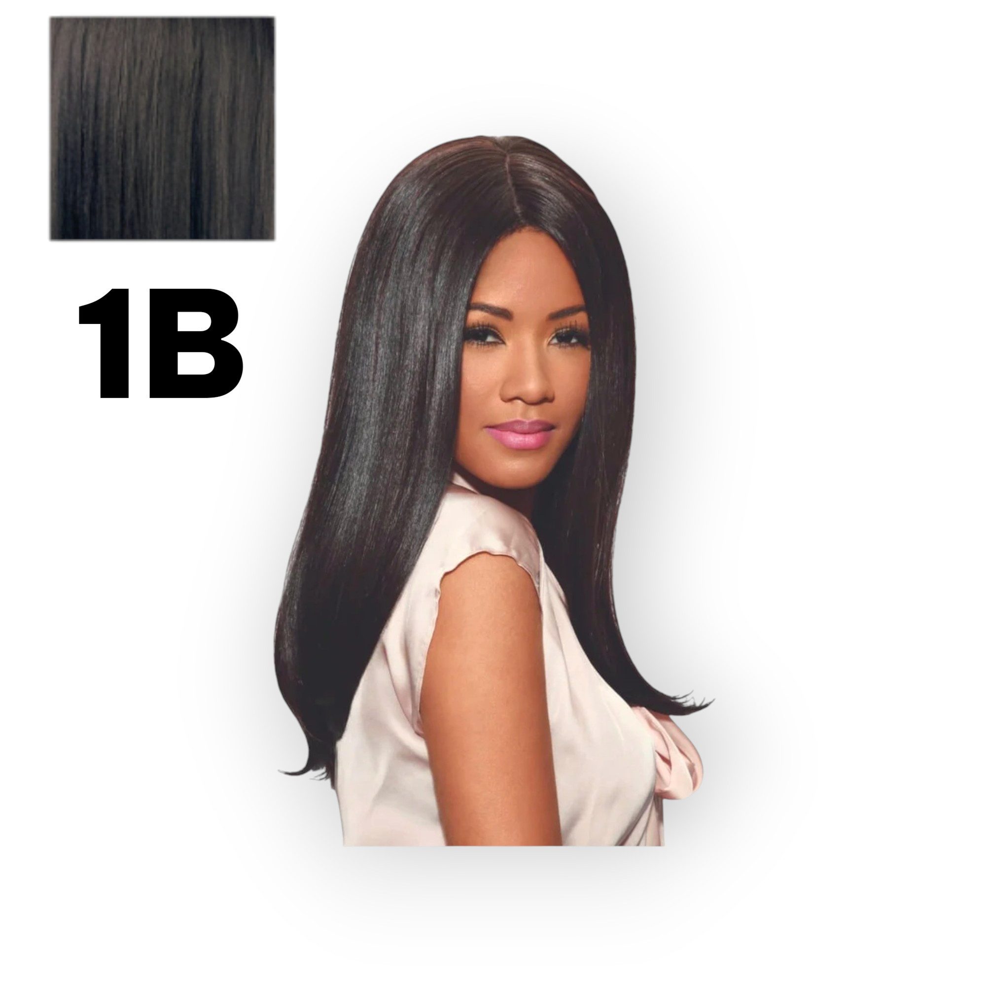 Sleek Kunsthaarperücke FASHION IDOL 101 PREMIUM IMAN, hitzebeständig bis 200°C, Glattes Haar