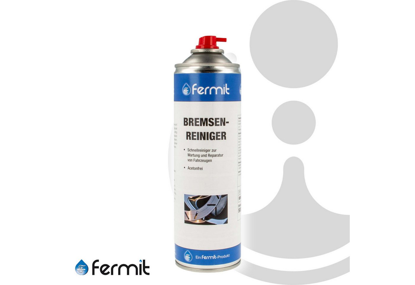 Thumbnail - Fermit Bremsenreiniger Spray ohne Aceton, 500 ml Sprühdose - 70296 Bremsenreiniger