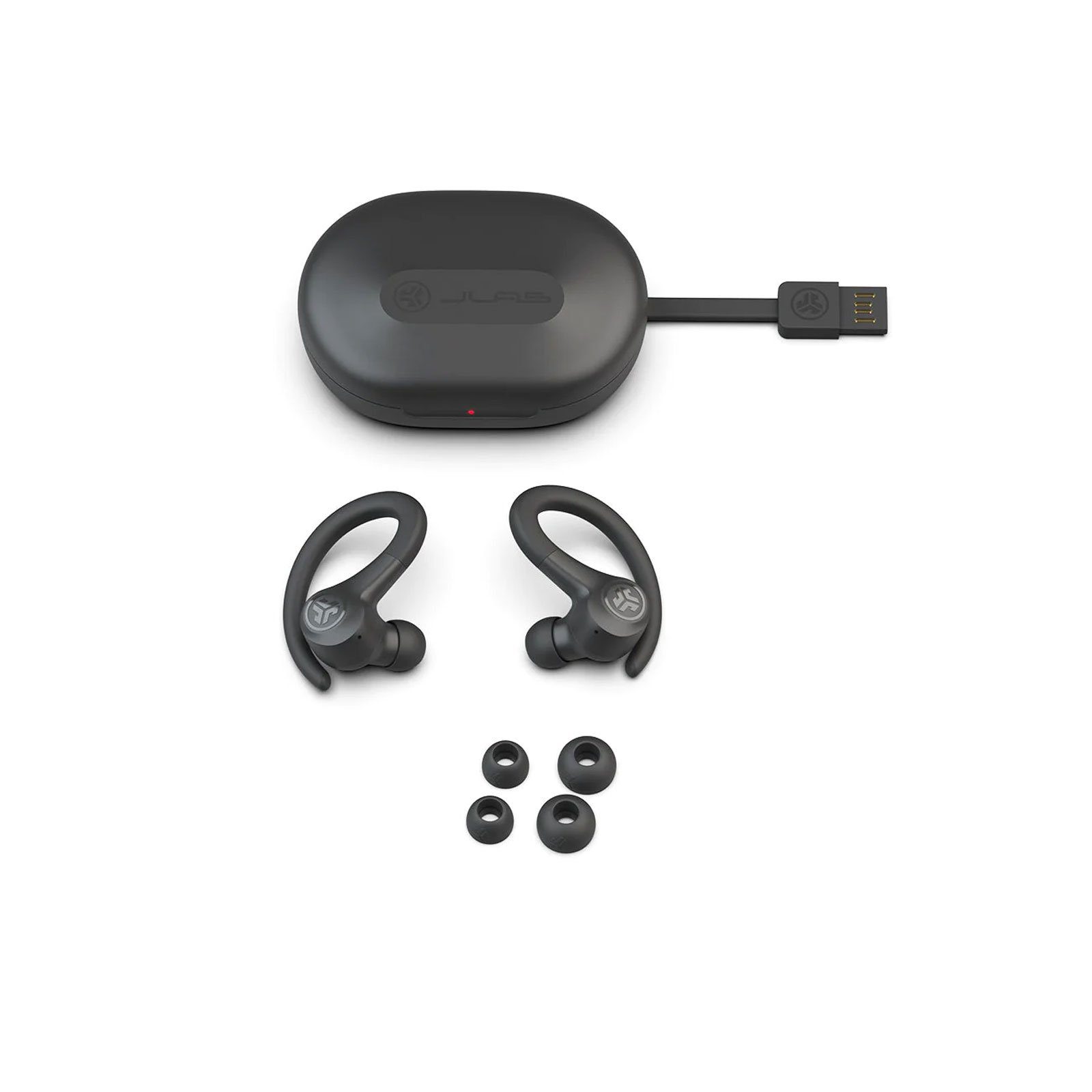 IP55, In-Ear-Kopfhörer Air Connect) EQ3-Sound, Jlab Go USB-Ladecase, Dual Wireless Earbuds Touch, (TWS, Sport True
