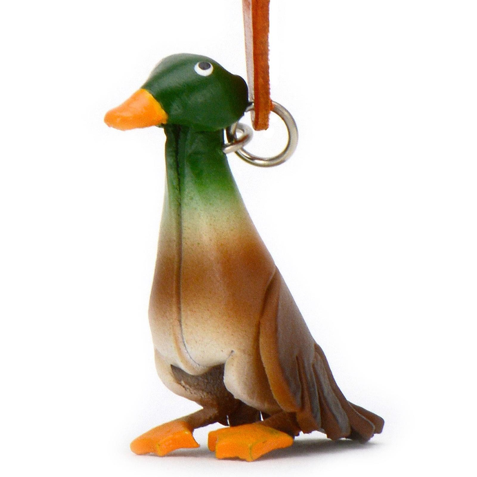 Monkimau Schlüsselanhänger Set Enten Schlüsselanhänger aus Leder