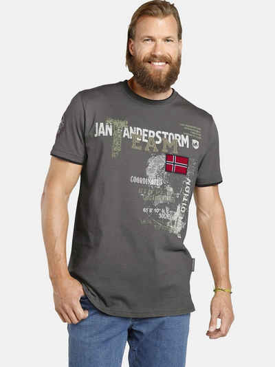 Jan Vanderstorm T-Shirt SÖLVE aus robustem Baumwolljersey