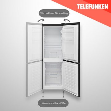 Telefunken Kühl-/Gefrierkombination KTFK174EDI, 145 cm hoch, 49.7 cm breit, 174 Liter Nutzinhalt, Kühlschrank groß mit Gefrierfach, freistehend