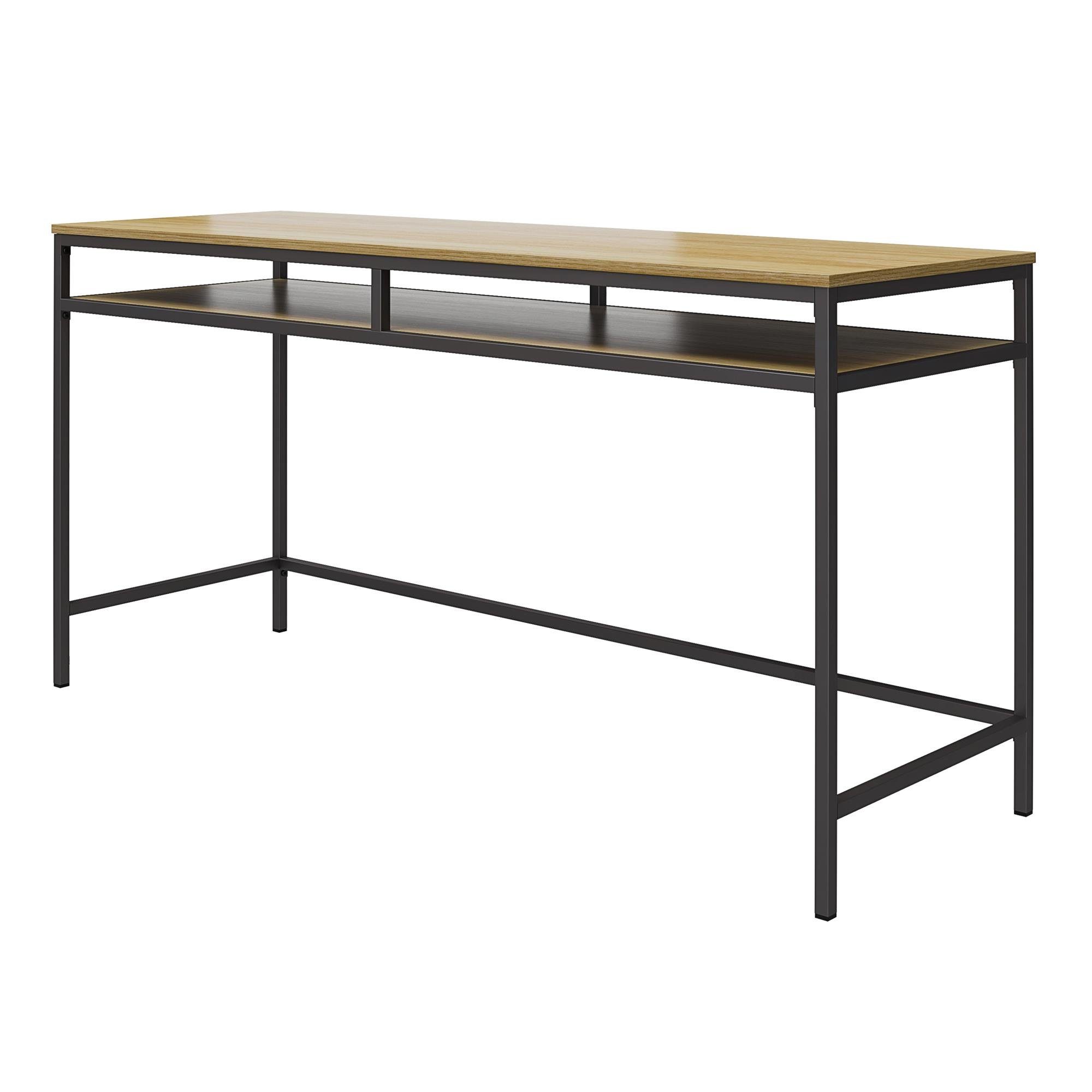 loft24 Schreibtisch Bradford - Arbeitstisch Bürotisch Computertisch PC Tisch Schreibpult, mit Metallgestell, Breite 153 cm, Arbeitstisch, Computertisch, Tisch
