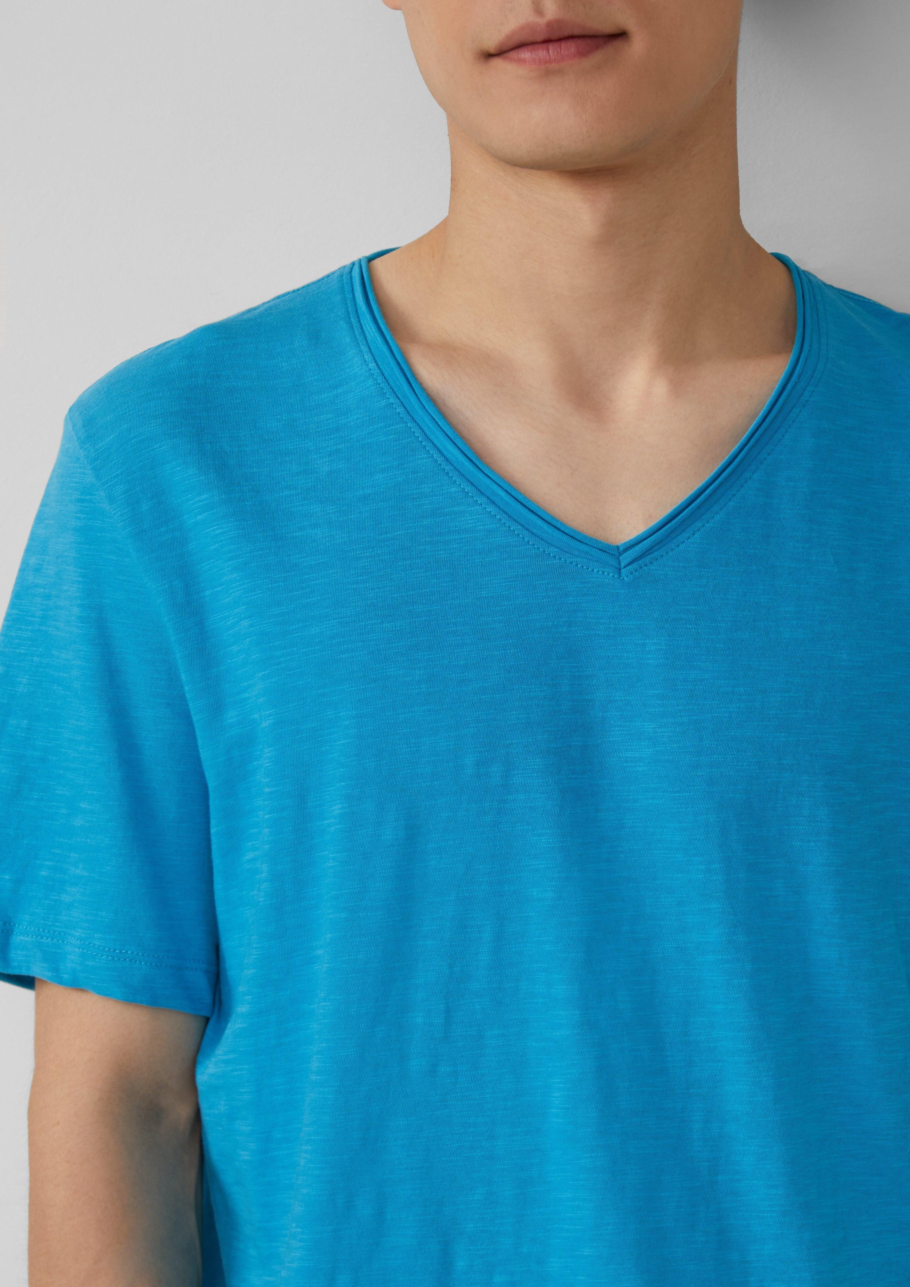 s.Oliver Kurzarmshirt Luftiges T-Shirt mit V-Ausschnitt günstig online kaufen