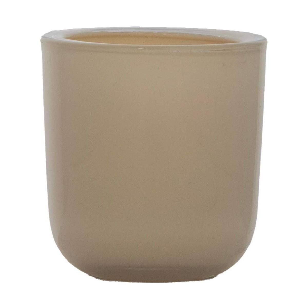 INNA-Glas Kerzenhalter Teelicht Glas NICK, sand, 7,5cm, Ø7,5cm