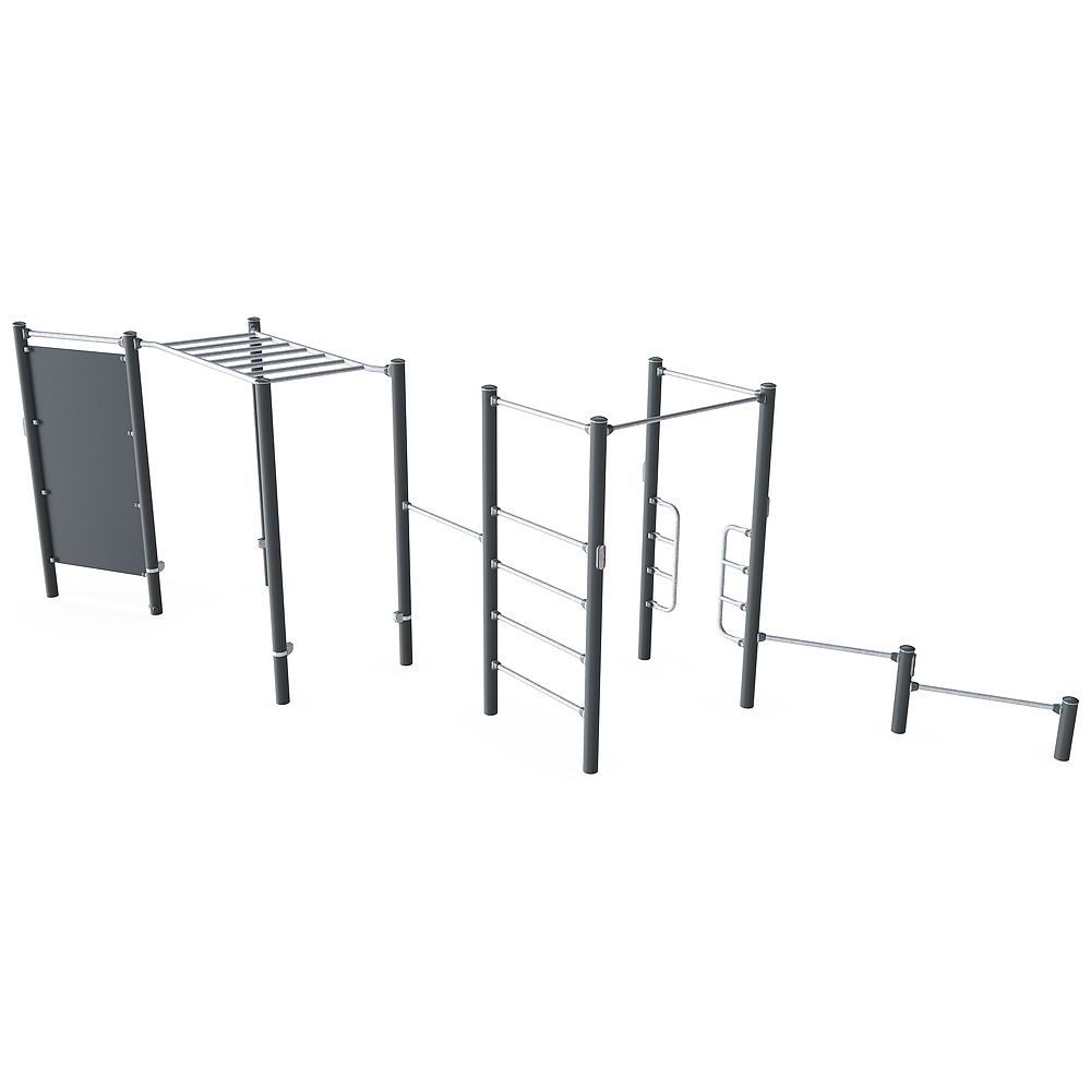 Kompan Kraftstation Outdoor-Fitness-Station Pro 3, Für Fitness-Parks, Generationenspielplätze, Parcours usw.