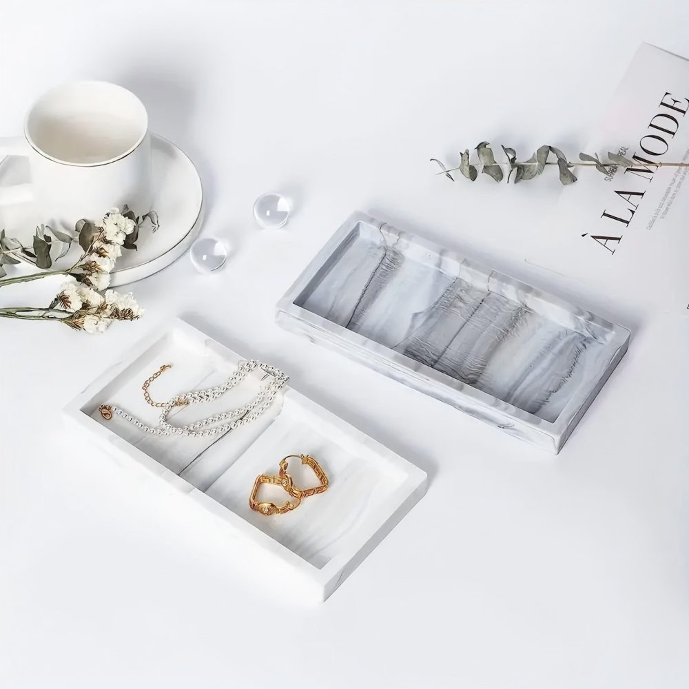 POPOLIC Dekotablett Quadratisches Silikon-Tablett,Badezimmer-Tablett,Aufbew günstig online kaufen