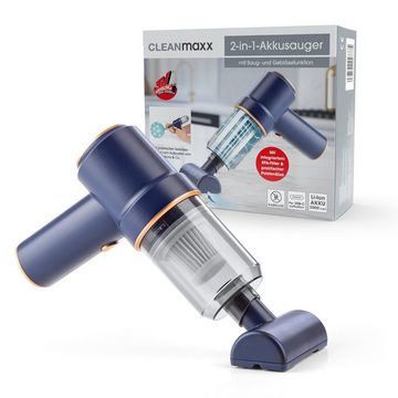 CLEANmaxx Akku-Handstaubsauger Set 6-tlg. blau 7,1V, Beutellos, umfangreiches Zubehör, kompaktes Gerät (Auto/Polstermöbel)