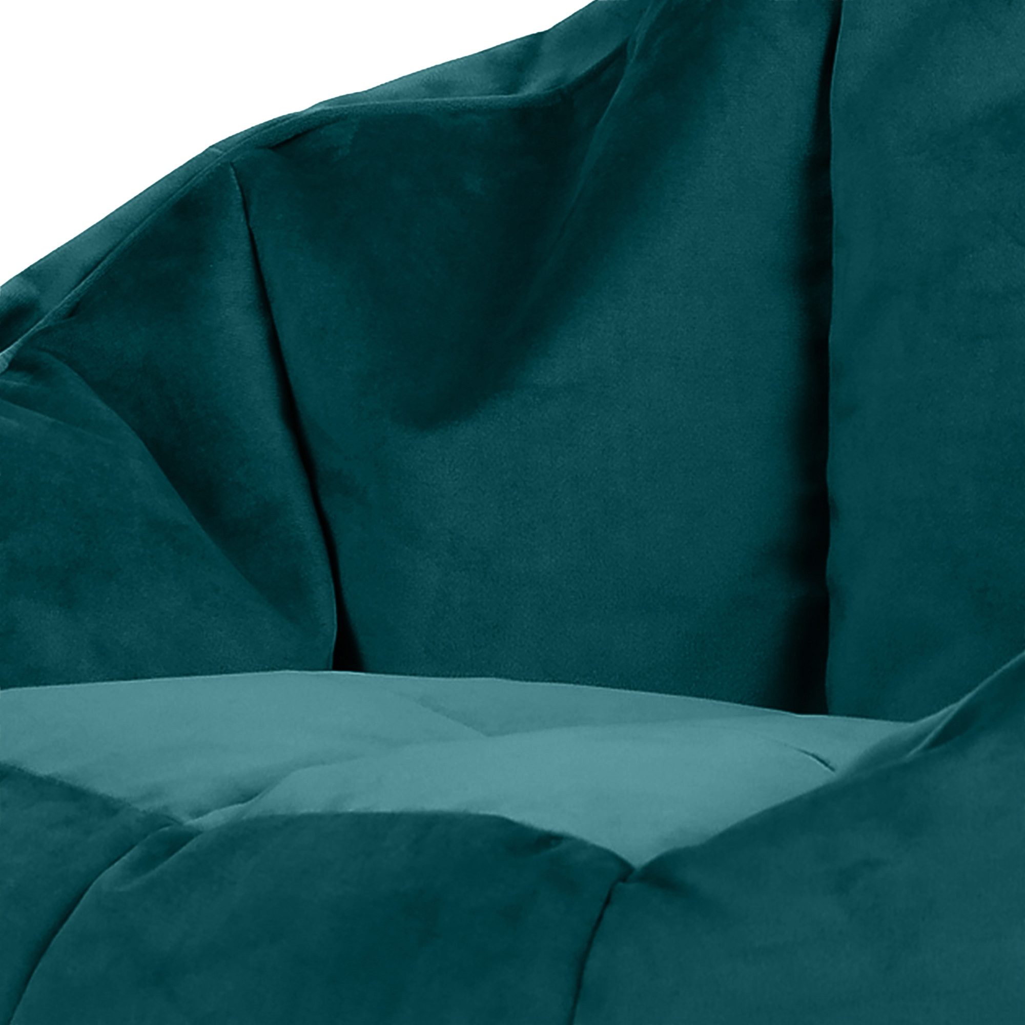 icon Sitzsack Sessel aus Samt „Sirena“ mit Hocker (Spar-Set, 1 x Sitzsack, 1 x Fußhocker), Sitzsack XXL, Made in Germany, für Erwachsene & Kinder