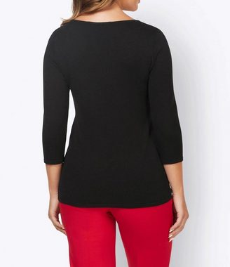 Ashley Brooke by heine Wickelpullover ASHLEY BROOKE Damen Designer-Pullover m.Schmucksteinen, schwarz