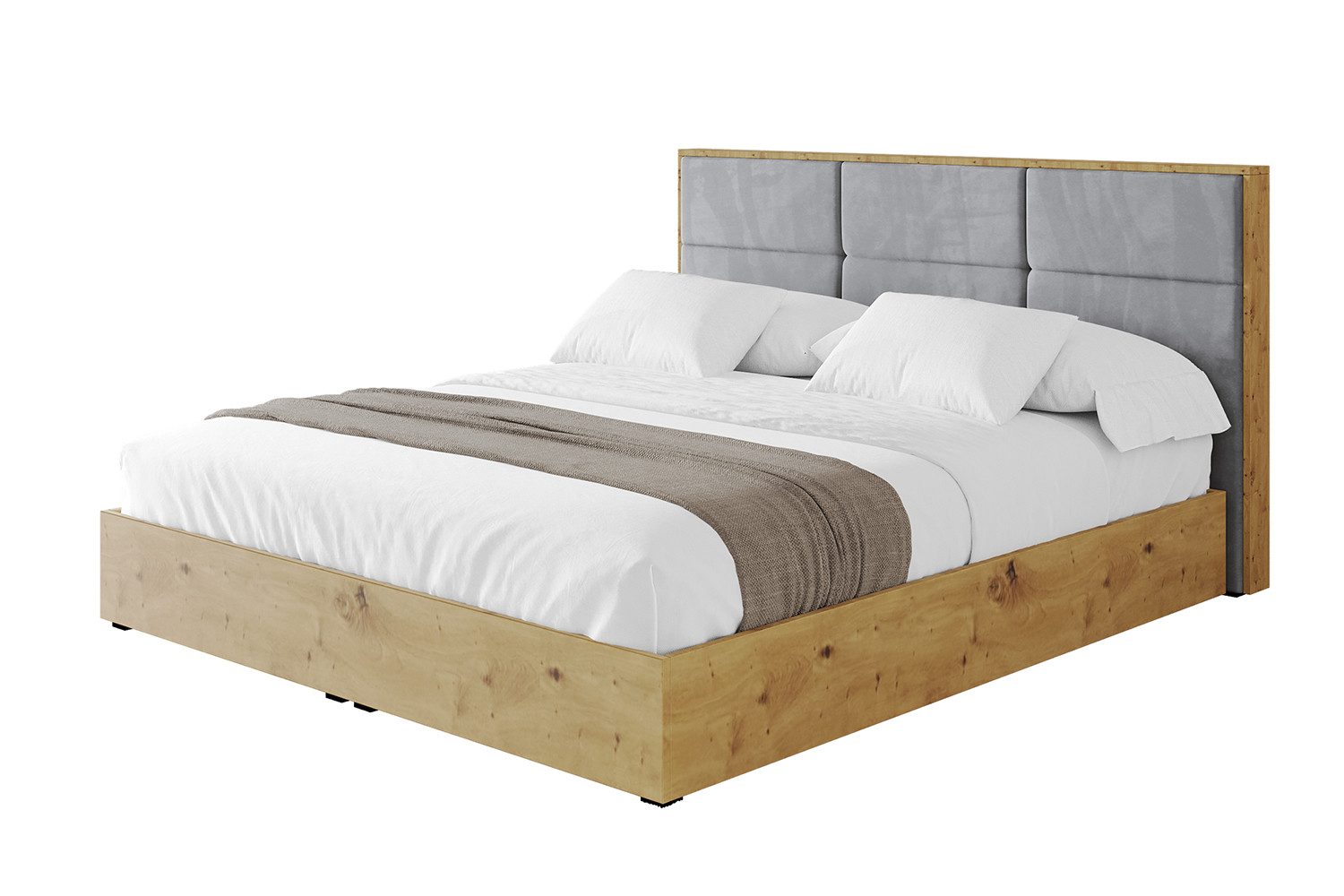 ALTDECOR Polsterbett ENZO1 (Polsterbett mit Bettkasten und Lattenrost, Boxbett mit Matratze), Doppelbett mit Stauraum, Bett mit Kopfteil – Bild 2 von 5