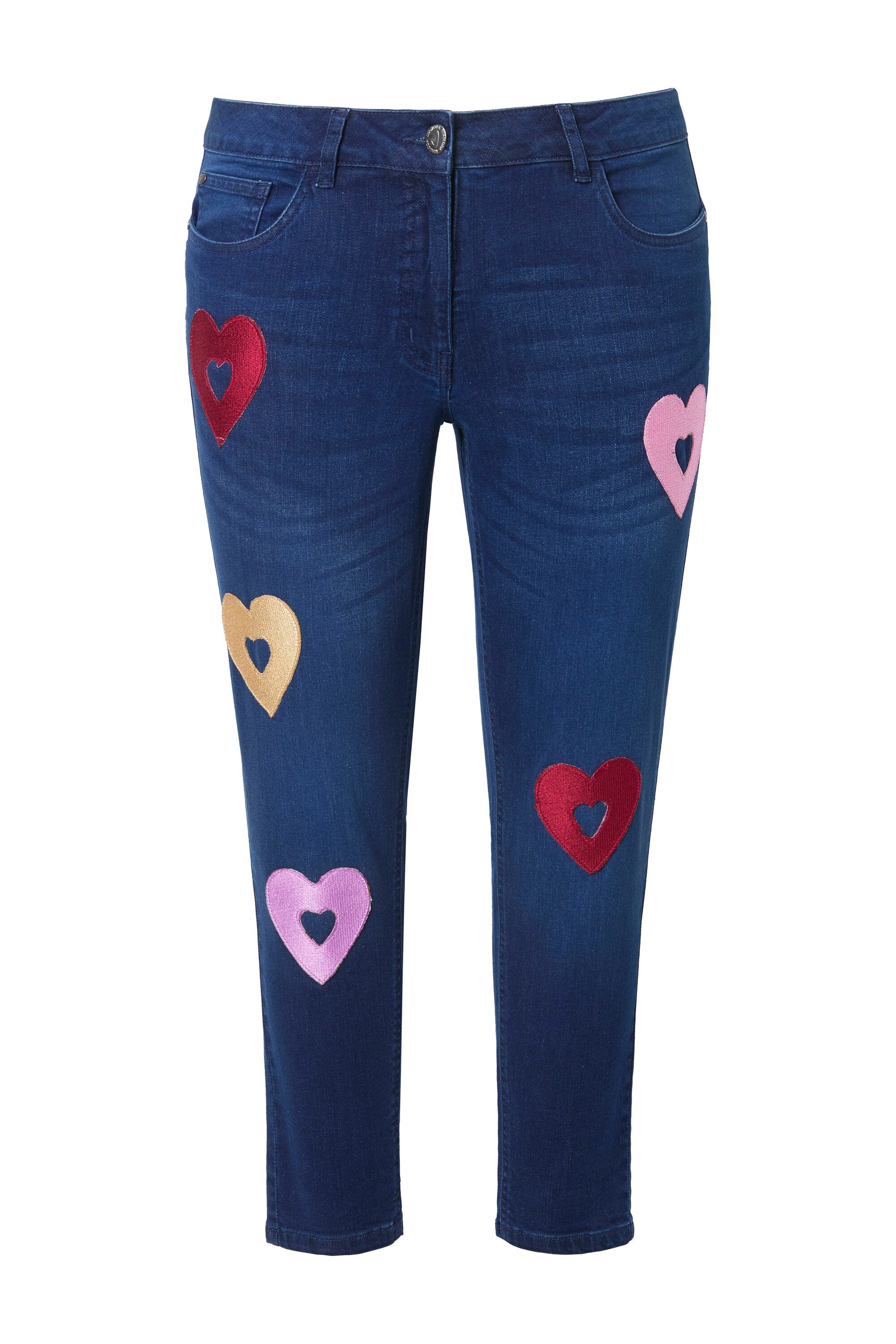 MIAMODA Regular-fit-Jeans Jeans Pina Skinny-Fit Herzen 5-Pocket günstig online kaufen