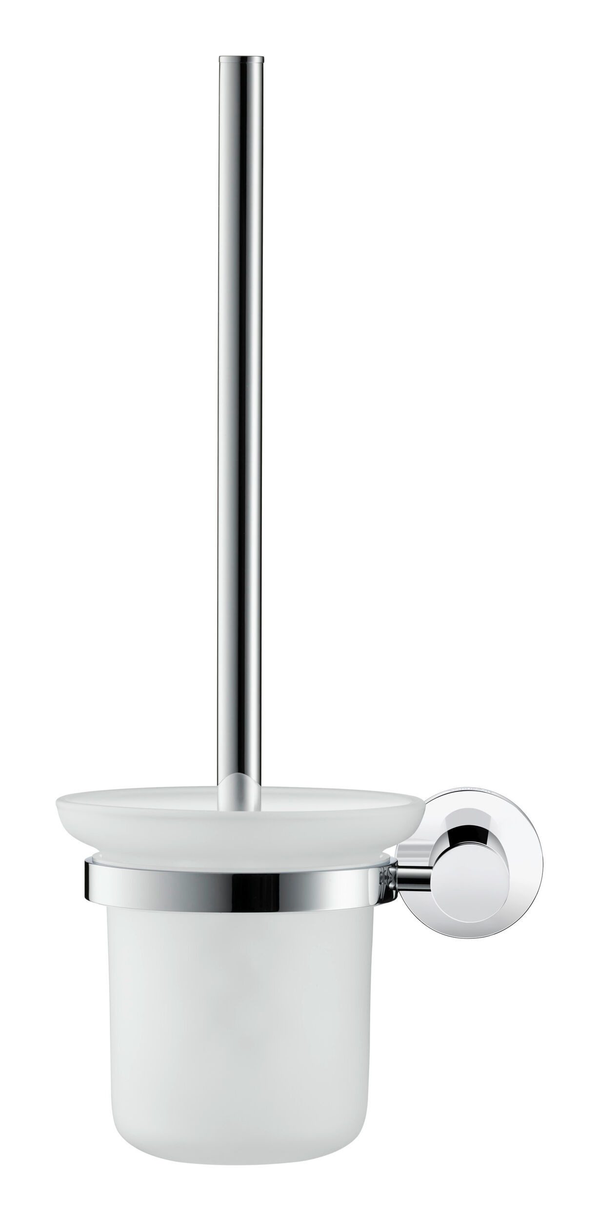 Duravit WC-Garnitur D-Code, Toilettenbürstengarnitur wandhängend - Chrom / Weiß Matt