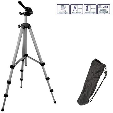 TronicXL 360° Kamerastativ Stativ DSLR Aluminium 130cm für Canon Nikon Sony Kamerastativ (Schwenkarm, Flip Schlösser, Gummifüße)