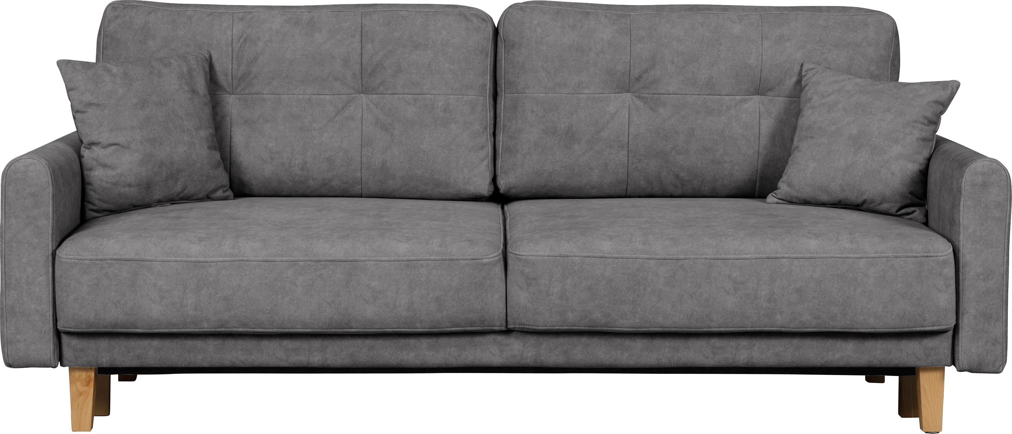 Home affaire 3-Sitzer "TRIPLO optionale Schlafsofa mit Bettkasten, Maße B/T günstig online kaufen