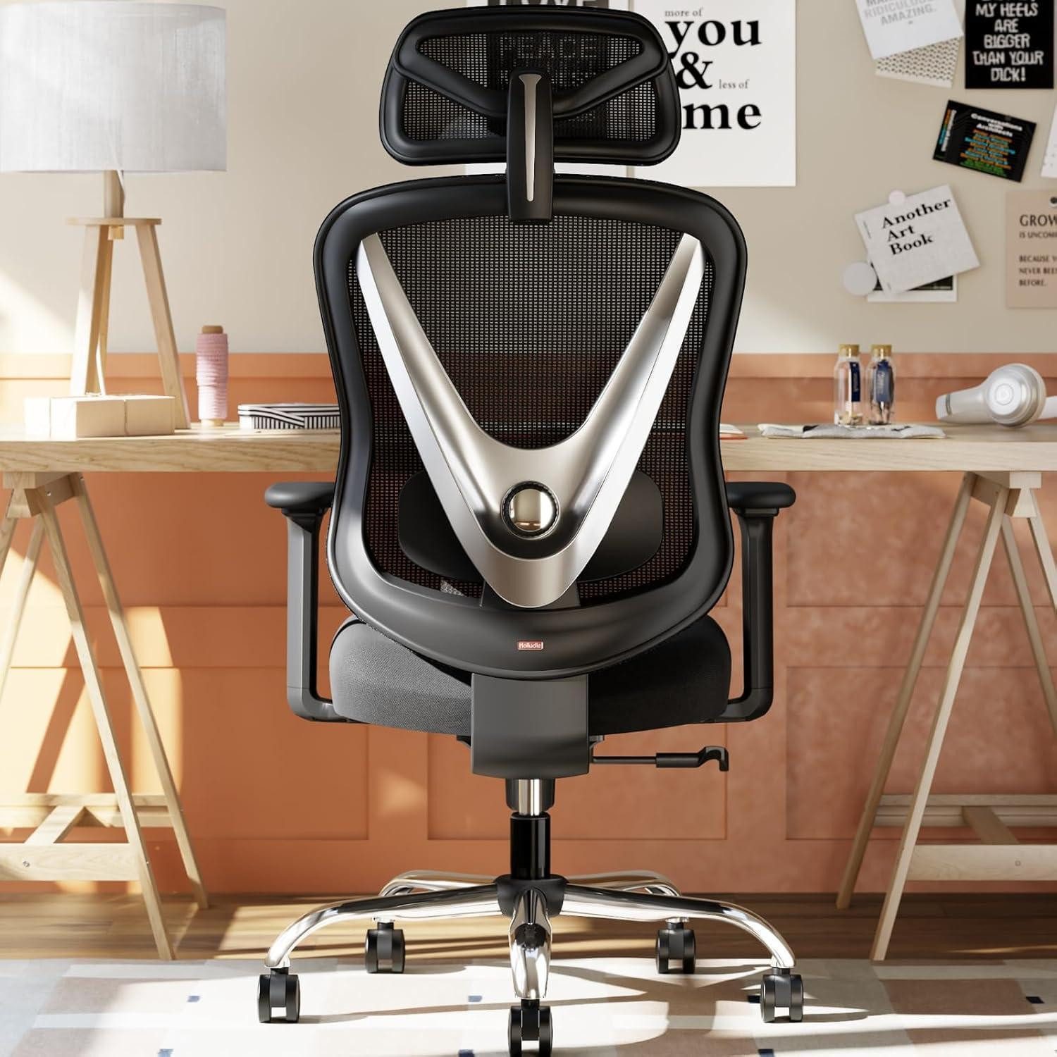 LuxusKollektion Schreibtischstuhl Ergonomischer Bürostuhl mit 3D Lendenstütze und verstellbaren