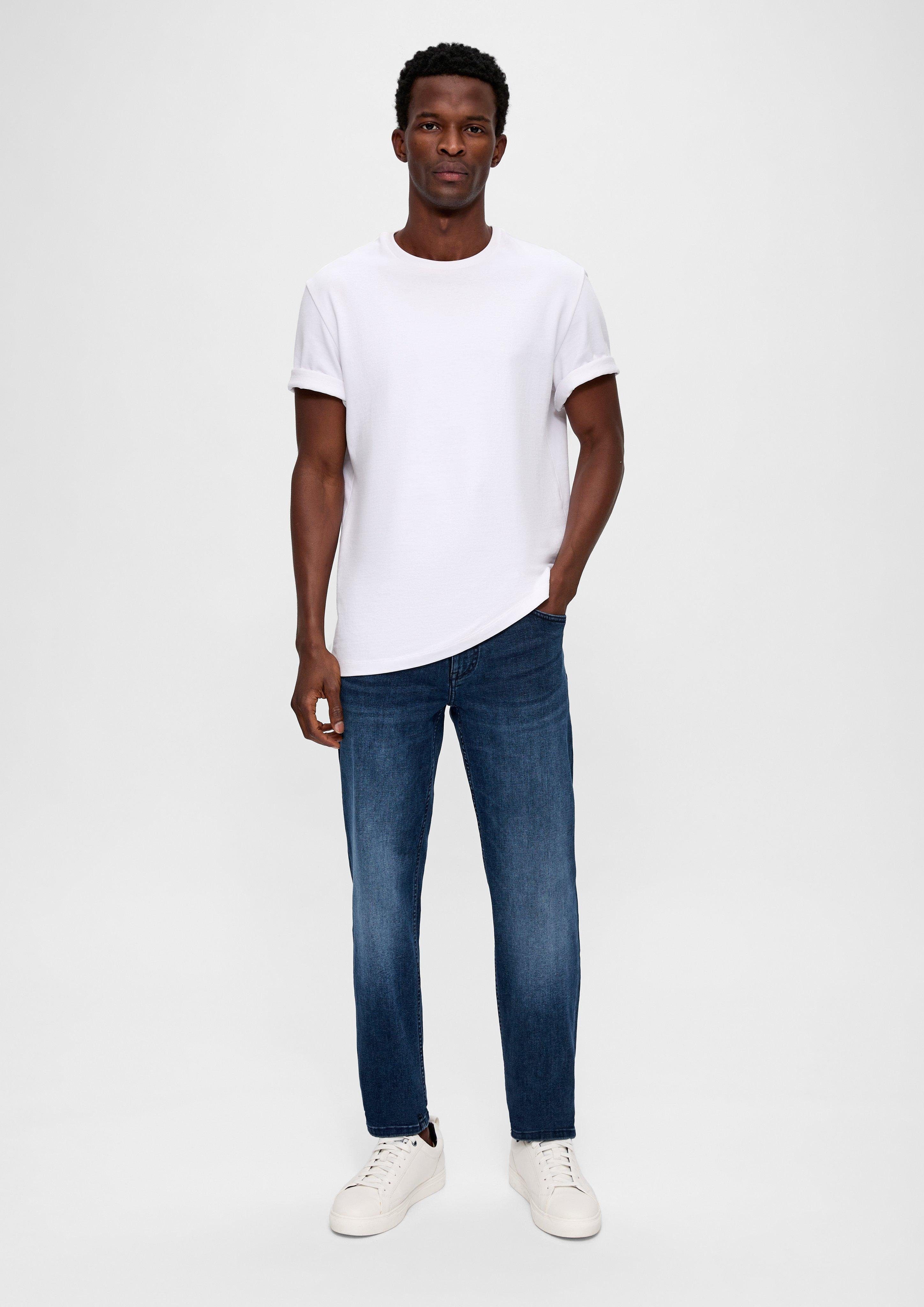 s.Oliver Stoffhose Jeans Nelio / Slim Fit / Mid Rise / Slim Leg Label-Patch, Waschung | Stoffhosen