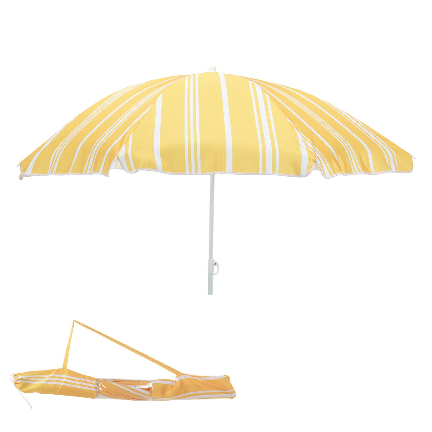 Ampelschirm Sonnenschirm Strandschirm Ø1,80m Polyester knickbar UV Schutz