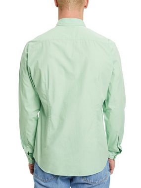 Esprit Langarmhemd Nachhaltiges Baumwollhemd Slim Fit