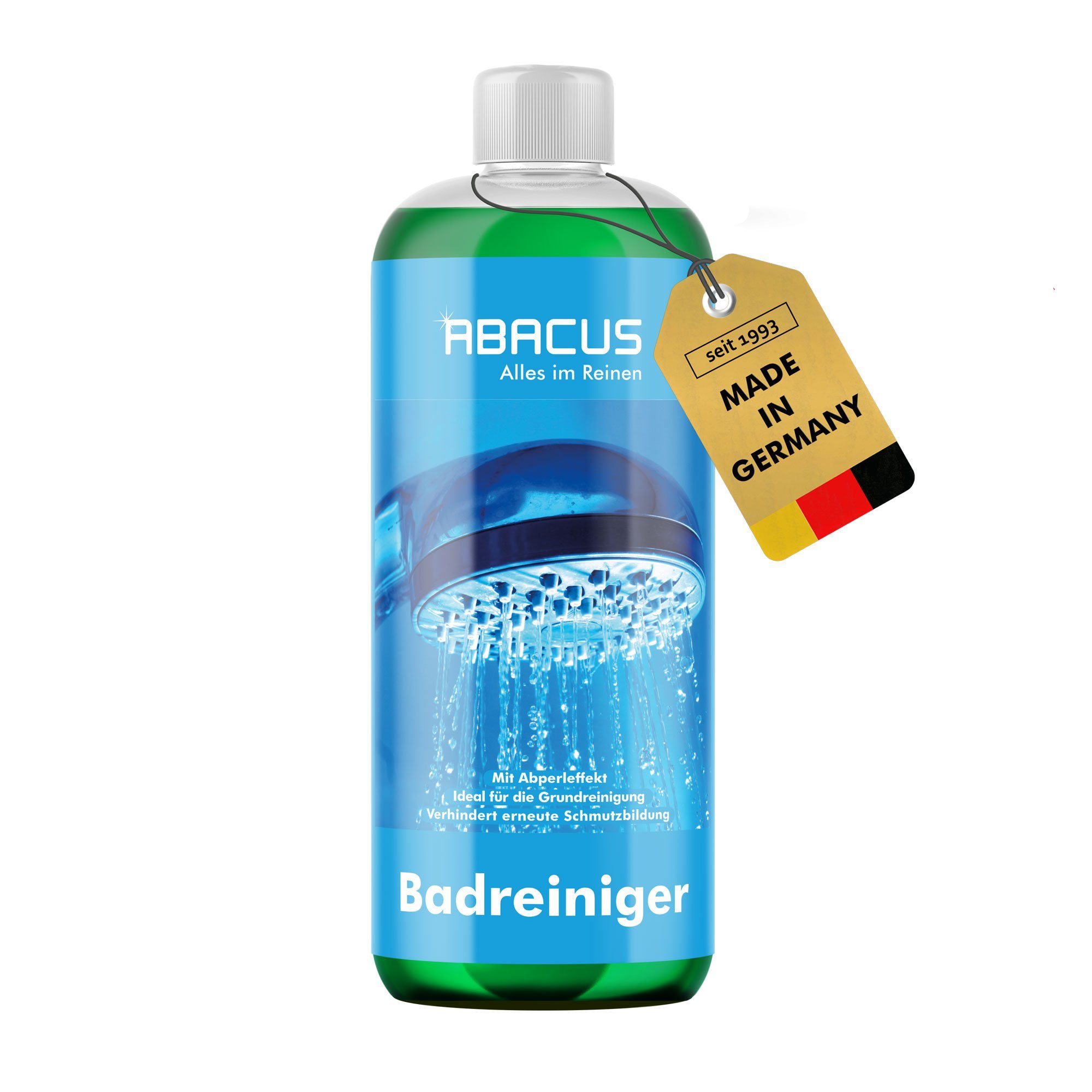 ABACUS Badreiniger Sanitärreiniger Reiniger Bad Reinigungsmittel Dusche Badreiniger (Frischer Duft, [- Besonders Materialverträglich Mit Abperleffekt)