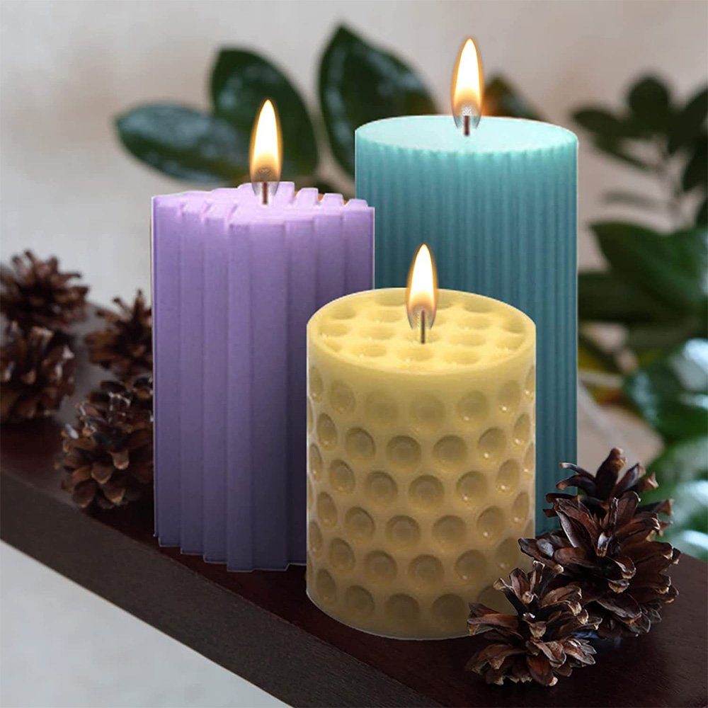 4 Stück Kerzenformen DIY Silikonform Kerzen Kerzenform Silikon NUODWELL Backform