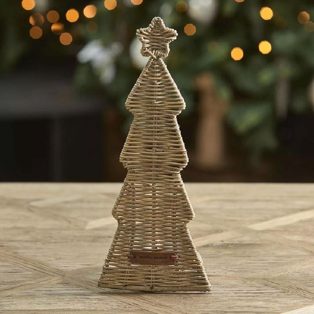 Votiv Christmas Rivièra Tree Maison Cosy Windlicht Kerzenhalter Rustic Rattan