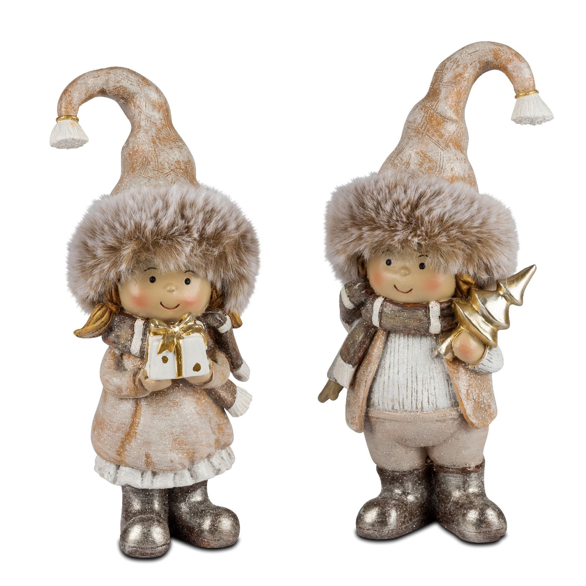 formano Dekofigur Winterkinder, Farbe: Creme, Motiv: Winterkinder günstig online kaufen