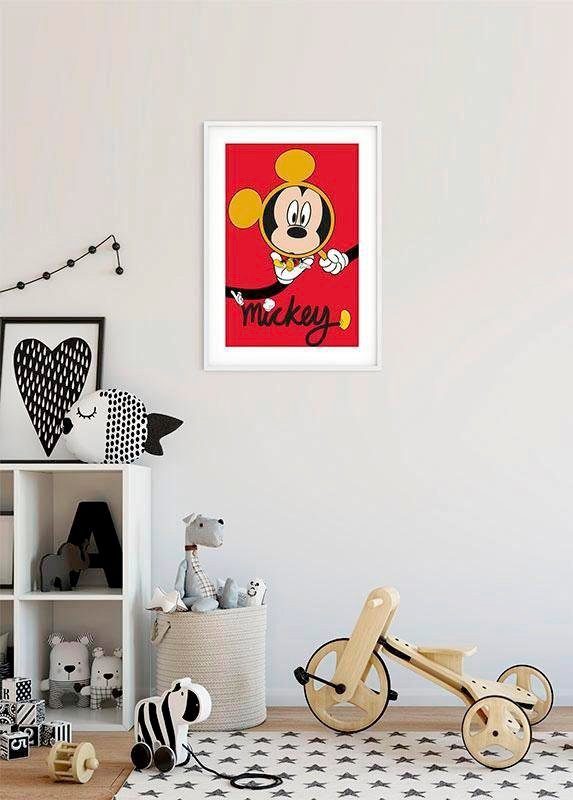 Komar Poster Glass, St), Disney Magnifying Kinderzimmer, Schlafzimmer, Mickey Wohnzimmer Mouse (1