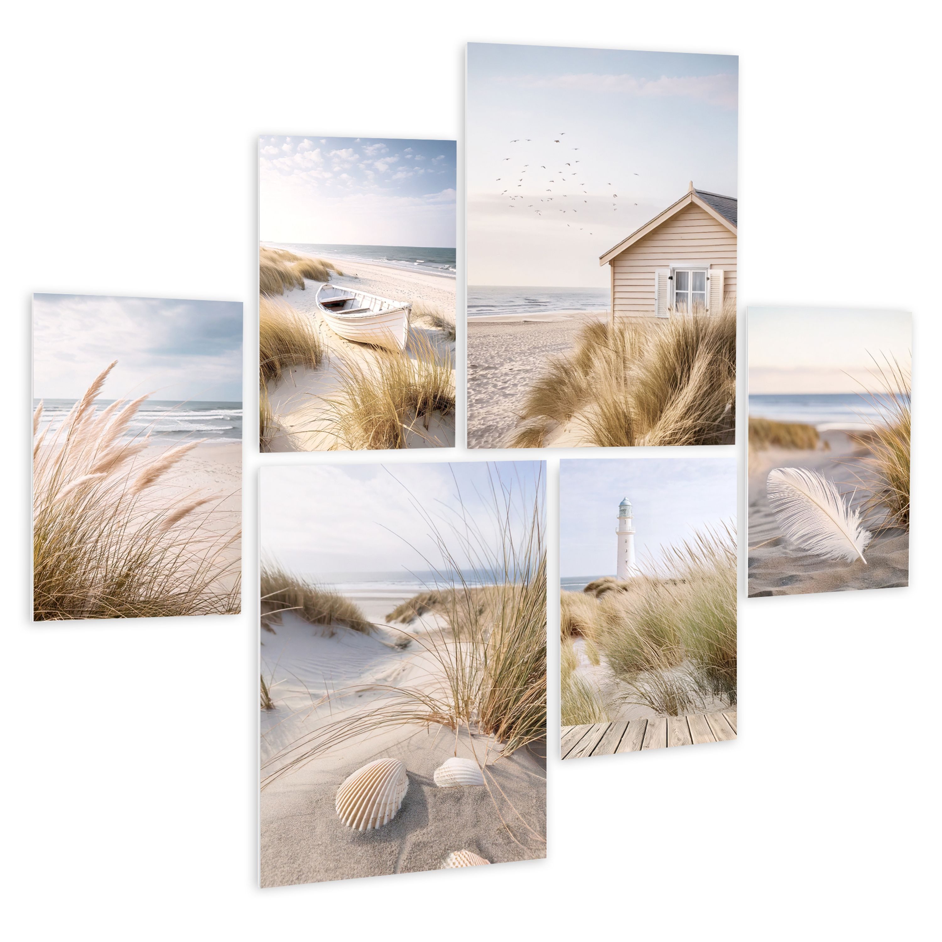 artissimo Mehrteilige Bilder Bilderset 6er-Set, Wandbilder-Set günstig online kaufen