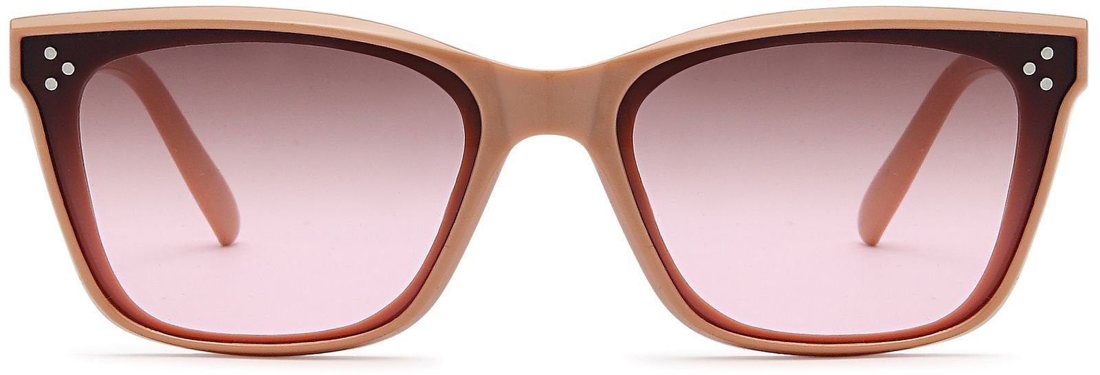 Sonnenbrille / Glas styleBREAKER Verlauf Braun-Rose (1-St) Gestell Rose Getönt