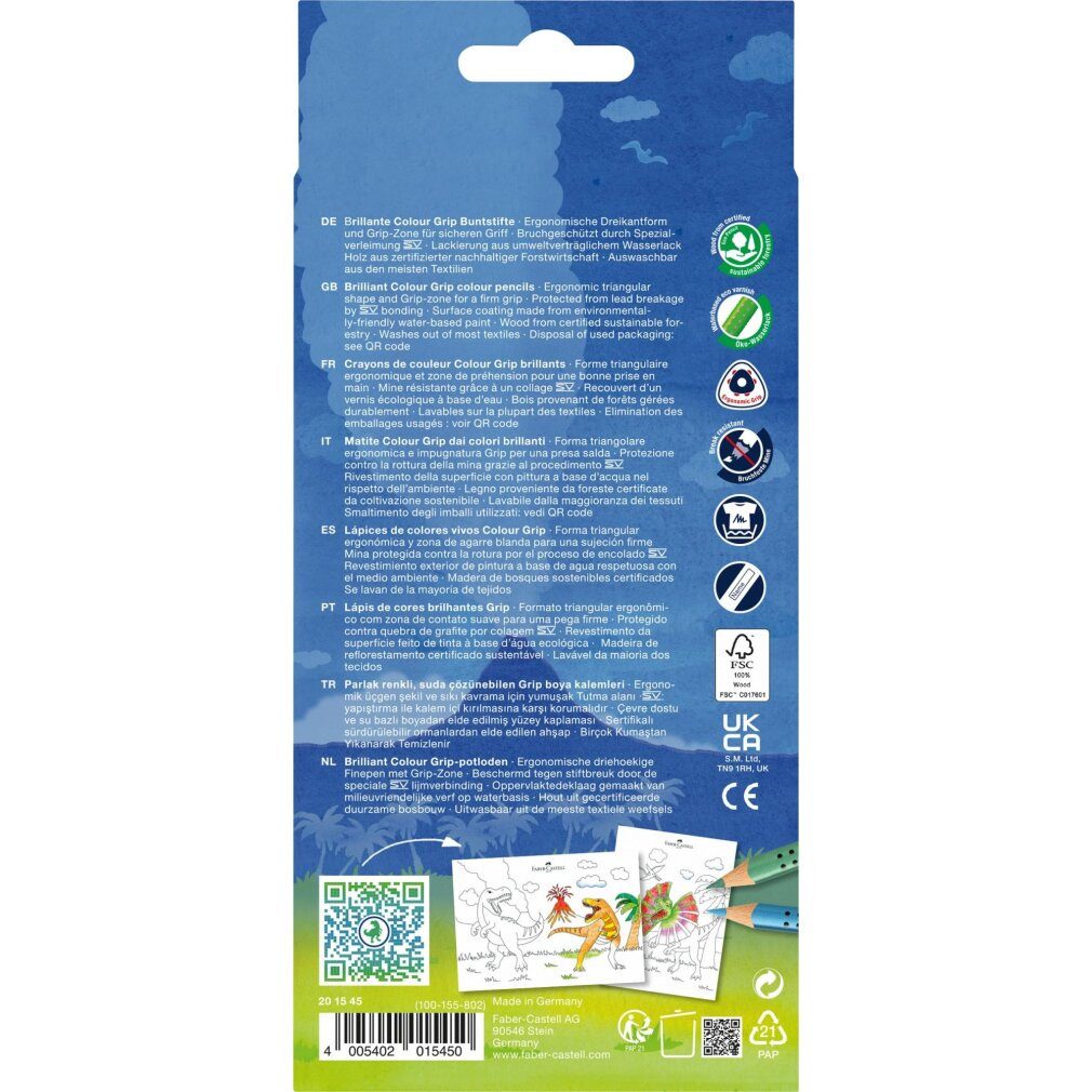 Faber-Castell Buntstift Colour Grip Buntstifte farbsortiert, 13 St. – Bild 2 von 3