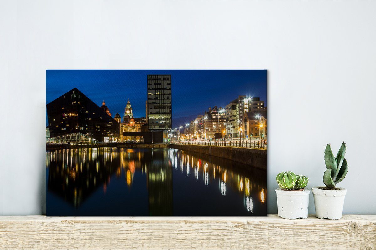 OneMillionCanvasses® Liverpool, Aufhängefertig, St), Leinwandbilder, - - (1 Architektur Wandbild England 30x20 Leinwandbild Wanddeko, cm